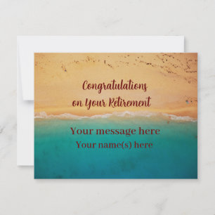 Carte De Correspondance Joyeux Anniversaire de Retraite Image Simple Paysa