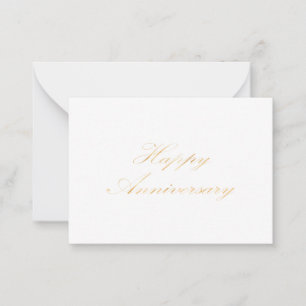 Carte De Correspondance Joyeux Anniversaire écriture police or blanc