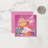 Carte De Correspondance Joyeux Anniversaire Enfants Mignons (Devant/Arrière en situation)