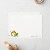 Carte De Correspondance Joyeux Anniversaire Enfants Thème Saint-Patrick Ch (Devant/Arrière en situation)