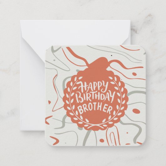 Carte De Correspondance Joyeux Anniversaire Frère (Devant)
