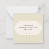 Carte De Correspondance Joyeux anniversaire Golden Parties scintillant Nom (Dos)