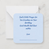 Carte De Correspondance Joyeux Anniversaire Grand-mère (Dos)