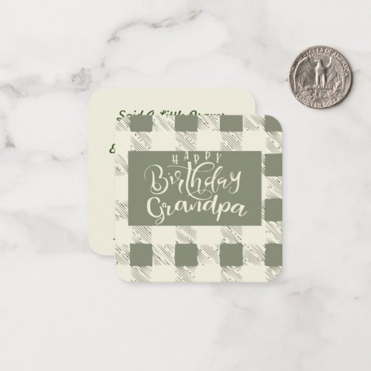 Carte De Correspondance Joyeux Anniversaire Grand-Père (Devant/Arrière en situation)