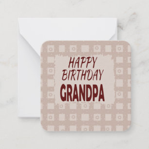 Carte De Correspondance Joyeux Anniversaire Grand-Père :