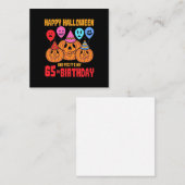 Carte De Correspondance Joyeux anniversaire Halloween 65 ans (Devant / Derrière)