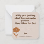 Carte De Correspondance Joyeux Anniversaire Oncle (Dos)