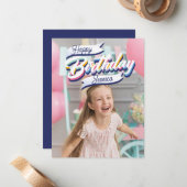 Carte De Correspondance Joyeux anniversaire personnalisable (Devant/Arrière en situation)