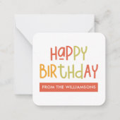 Carte De Correspondance Joyeux Anniversaire Preppy Jouer Amusant Salutatio (Devant)