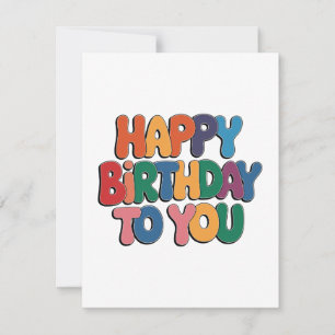 Carte De Correspondance Joyeux anniversaire rétro
