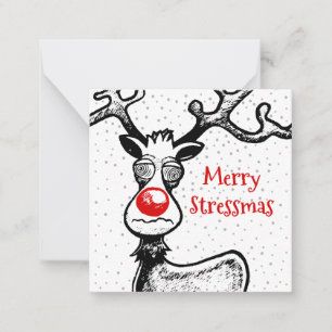 Carte De Correspondance Joyeux Carton de Noël de Rudolph