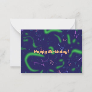 Carte De Correspondance Joyeux Confetti anniversaire
