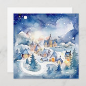 Carte De Correspondance "Joyeux et brillant : un Noël radieux" (Devant / Derrière)