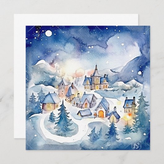 Carte De Correspondance "Joyeux et brillant : un Noël radieux" (Devant / Derrière)