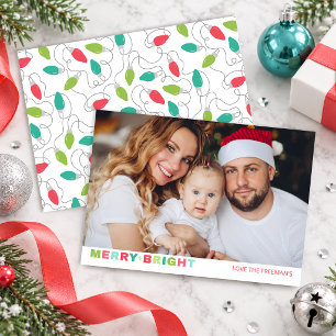 Carte De Correspondance Joyeux et Lumineux Noël en Famille en Couleurs