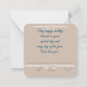 Carte De Correspondance Joyeux Fils d'anniversaire : (Dos)