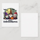 Carte De Correspondance Joyeux Hallothanksmas Xmas Halloween Gnomes  (Devant / Derrière)