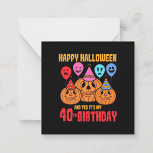 Carte De Correspondance Joyeux Halloween 40e Anniversaire