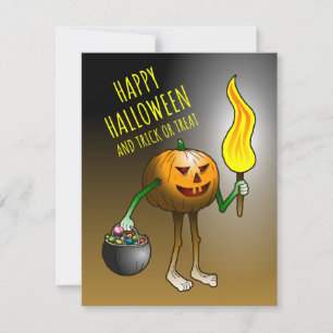 Carte De Correspondance Joyeux Halloween et des friandises ou un sort