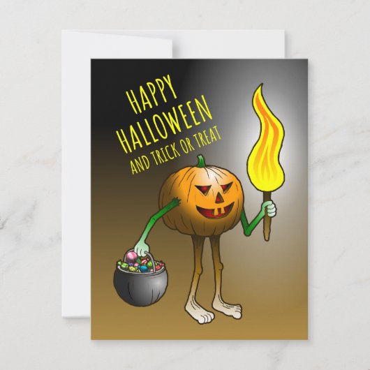 Carte De Correspondance Joyeux Halloween et Trick ou Treat (Devant)