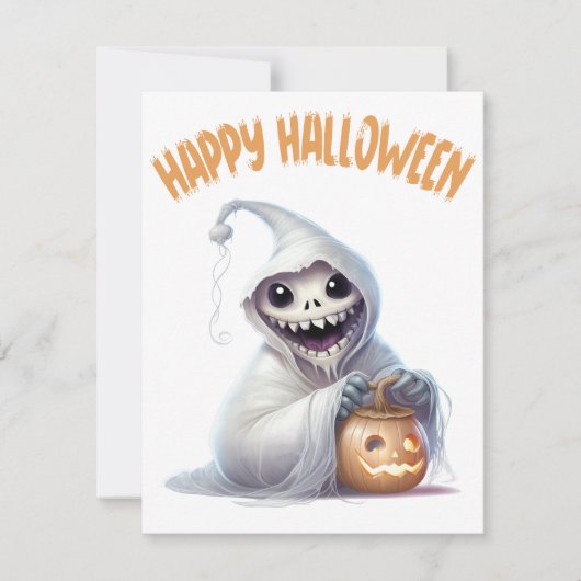 Carte De Correspondance Joyeux Halloween Ghoul (Devant)