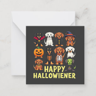 Carte De Correspondance Joyeux Hallowiener Halloween Chien Spooky Weiner