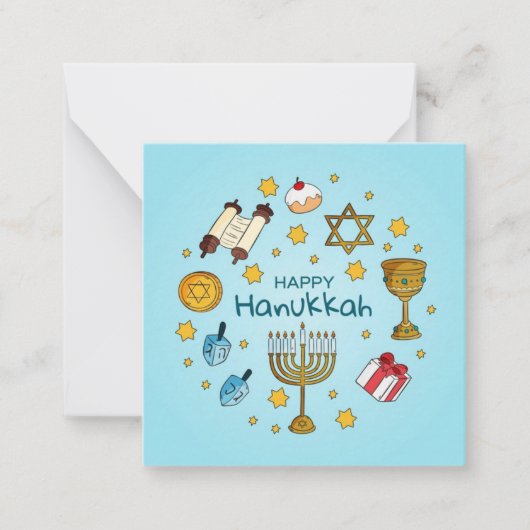 Carte De Correspondance Joyeux Hanoukka (Devant)