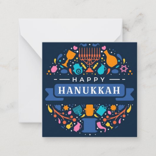 Carte De Correspondance Joyeux Hanoukka (Devant)