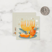 Carte De Correspondance Joyeux Hanoukka (Devant/Arrière en situation)