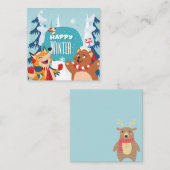 Carte De Correspondance Joyeux Hiver (Devant / Derrière)