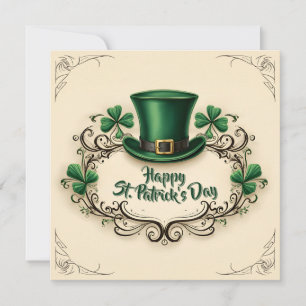 Carte De Correspondance Joyeux jour de la Saint-Patrick motif de trèfle