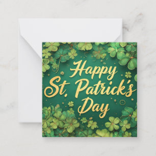 Carte De Correspondance Joyeux jour de la Saint-Patrick, motif de trèfle