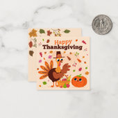 Carte De Correspondance Joyeux jour de Thanksgiving (Devant/Arrière en situation)