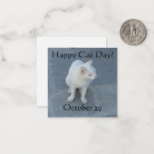 Carte De Correspondance Joyeux Jour des Chats ! (Devant/Arrière en situation)