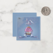 Carte De Correspondance Joyeux Lapin de Pâques (Devant/Arrière en situation)