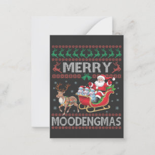 Carte De Correspondance Joyeux MooDengmas Moo Deng Noël Santa Hippo
