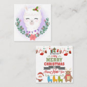 Carte De Correspondance Joyeux Noël (Devant / Derrière)