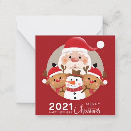 Carte De Correspondance Joyeux Noël (Devant)