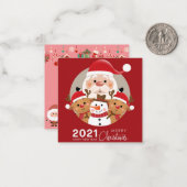 Carte De Correspondance Joyeux Noël (Devant/Arrière en situation)