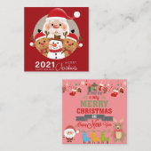 Carte De Correspondance Joyeux Noël (Devant / Derrière)