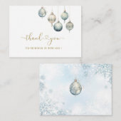 Carte De Correspondance Joyeux Noël aquarelle élégant merci bébé (Devant / Derrière)