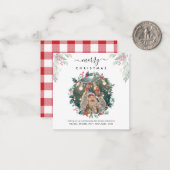 Carte De Correspondance Joyeux Noël Berries Photo (Devant/Arrière en situation)