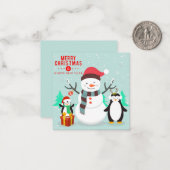 Carte De Correspondance Joyeux Noël/Bonne fête (Devant/Arrière en situation)