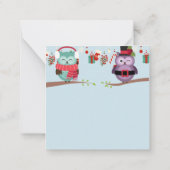 Carte De Correspondance Joyeux Noël/Bonne fête des Owls (Dos)