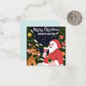 Carte De Correspondance Joyeux Noël/Bonnes Fêtes (Devant/Arrière en situation)