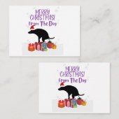 Carte De Correspondance Joyeux Noël du chien (Devant / Derrière)