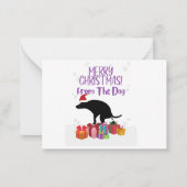 Carte De Correspondance Joyeux Noël du chien (Dos)