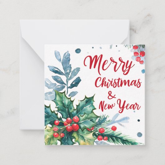Carte De Correspondance Joyeux Noël et Bonne Année (Devant)