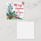 Carte De Correspondance Joyeux Noël et Bonne Année (Devant / Derrière)