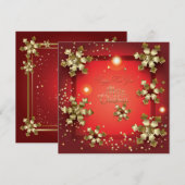 Carte De Correspondance Joyeux Noël et Bonne Année ! XMAS 2026 (Devant / Derrière)